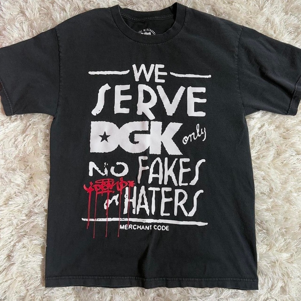 Vintage Y2K DGK No Haters Graphic Tee Dirty Ghetto Kids Kayo Corp Large